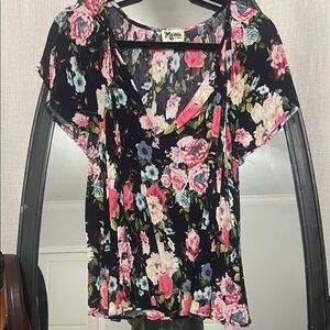 Show Me Your MuMu Navy Print Avalon top